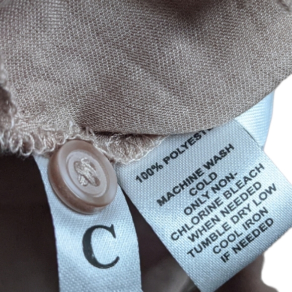 Ann Taylor LOFT Women's Taupe Ruffle Blouse 👚✨ - Picture 7 of 9